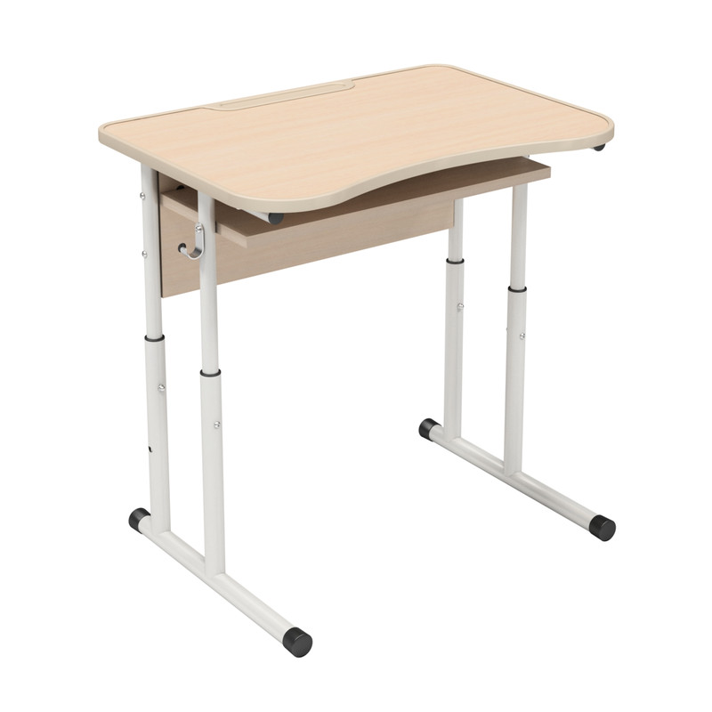 Стіл учнів. 1-місн., рост. група №4-7, АНШАР ГРУП (59143), 700х500х640-820 мм, стільниця з поліуретановою кромкою по периметру, посилений каркас – кругла труба